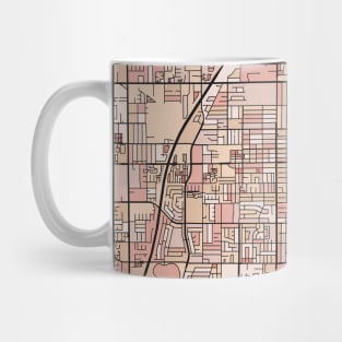 Santa Ana Map Pattern in Soft Pink Pastels Mug